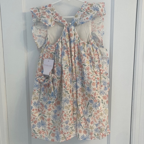 Girls Shabby Chic Spring Ruffle Dress with matching scrunchie, NWT, size 6 - Picture 3 of 4